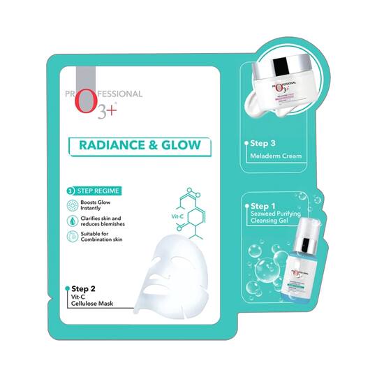 O3+ Instant Radiance & Glow Home Facial Kit - (3Pcs)