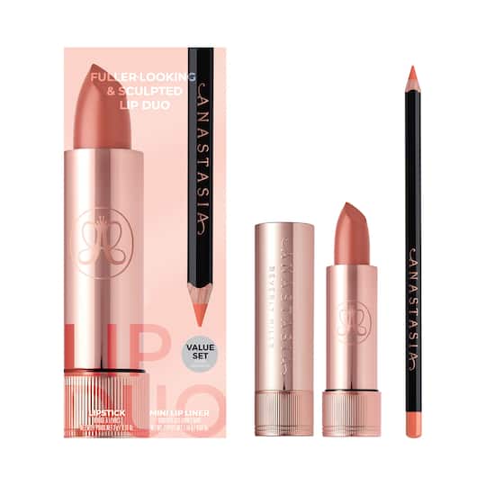 Anastasia Beverly Hills Fuller Looking & Sculpted Lip Duo Kit - Sun Baked Lip Liner + Peach Bud Lipstick (4.14g)