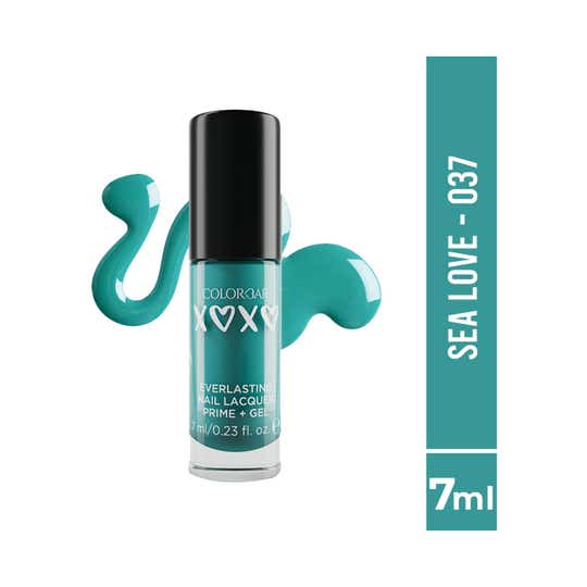 Colorbar Xoxo Everlasting Prime + Gel Nail Lacquer - 037-Sea Love (7ml)