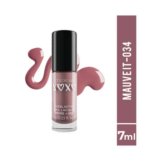 Colorbar Xoxo Everlasting Prime + Gel Nail Lacquer - 034-Mauve It (7ml)