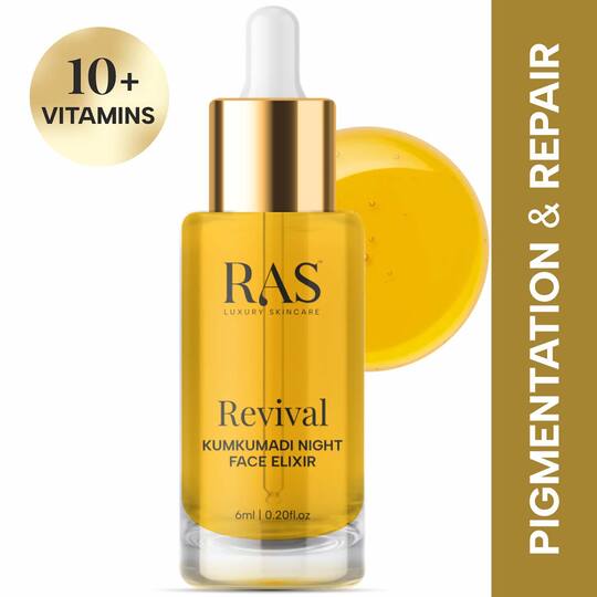 Ras Luxury Skincare Revival Kumkumadi Night Face Elixir - (6 ml)