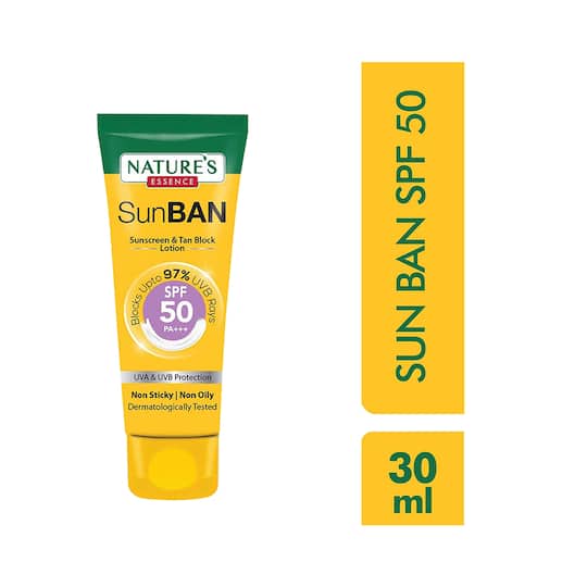 Nature's Essence Sunban SPF 50 Pa+++ Sunscreen & Tan Block Lotion (30ml)