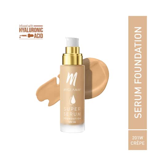 MyGlamm Super Serum Foundation - 201W Crêpe (33g)