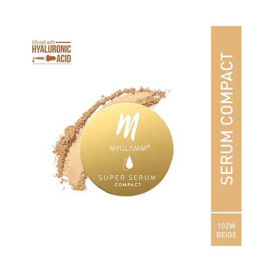 MyGlamm Super Serum Compact - 102W Beige (9g)