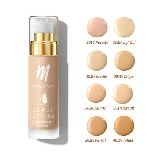 MyGlamm Super Serum Foundation - 102N Lightful (33g)