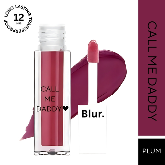 Blur India Call Me Daddy Nude Matte Liquid Lipstick - Plum (5ml)