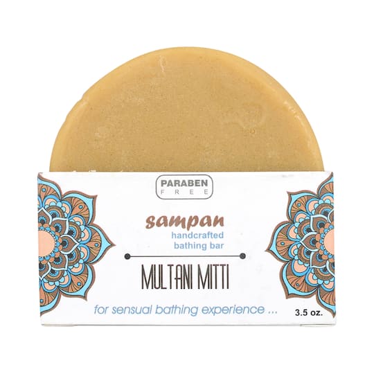 Sampan Handcrafted Glycerin Multani Mitti Bathing Bar - (100g)