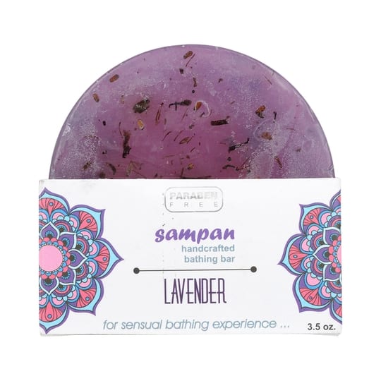 Sampan Handcrafted Glycerin Lavender Bathing Bar - (100g)