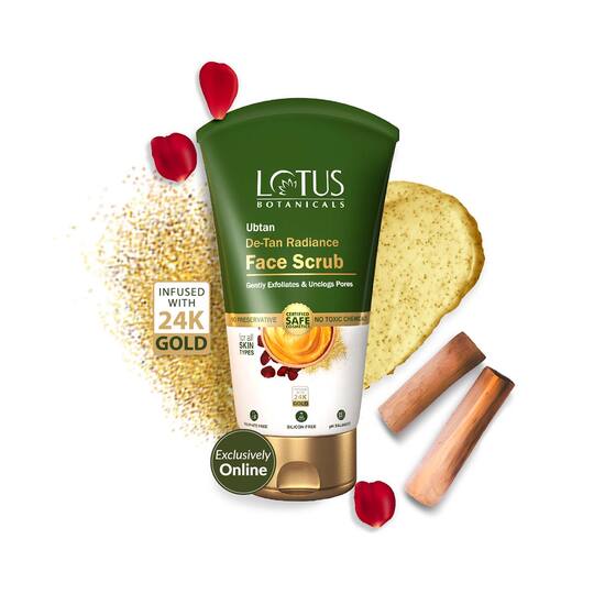 Lotus Botanicals Ubtan De-Tan Radiance Face Scrub (100g)