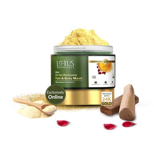 Lotus Botanicals Ubtan De-Tan Radiance Face And Body Mask (140g)