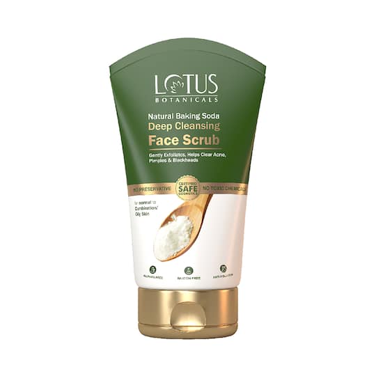 Lotus Botanicals Baking Soda Deep Cleansing Face Scrub (100g)