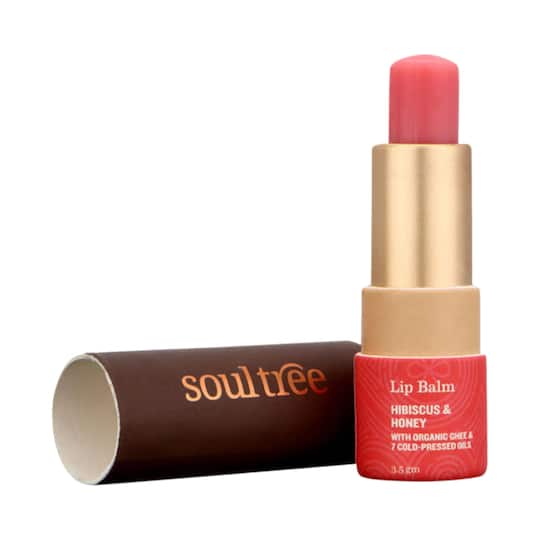 SoulTree Hibiscus & Honey with Organic Ghee & Cold Pressed Oils Lip Balm (3.5g)