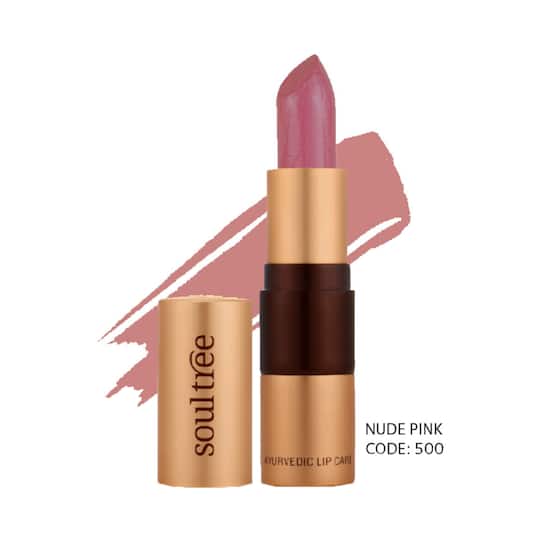 SoulTree Ayurvedic Lipstick - Nude Pink 500 (4g)