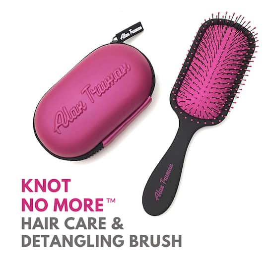 Alan Truman Knot No More Detangling and Hair Care Brush - Pink Hot Glare (1 Pc)