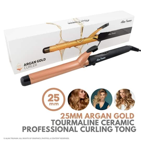 Alan Truman Argan Gold Ceramic Curler - 25mm (1 Pc)