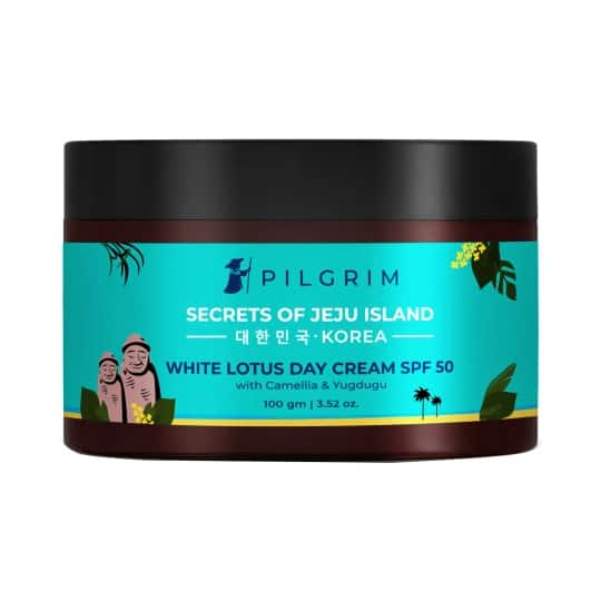 Pilgrim White Lotus Day Cream SPF 50 With Camellia & Yugdugu (100g)