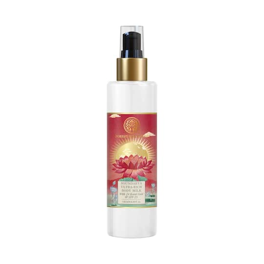 Forest Essentials Soundarya Ultra-Rich Body Milk with 24K Gold & SPF 25 Body Lotion (130ml)