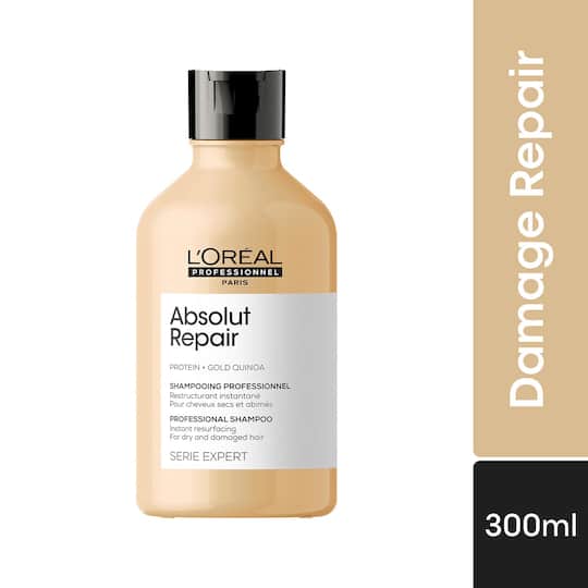 L'OREAL PROFESSIONNEL Absolut Repair Shampoo For Dry and Damaged Hair (300 ml) With Wheat Protein