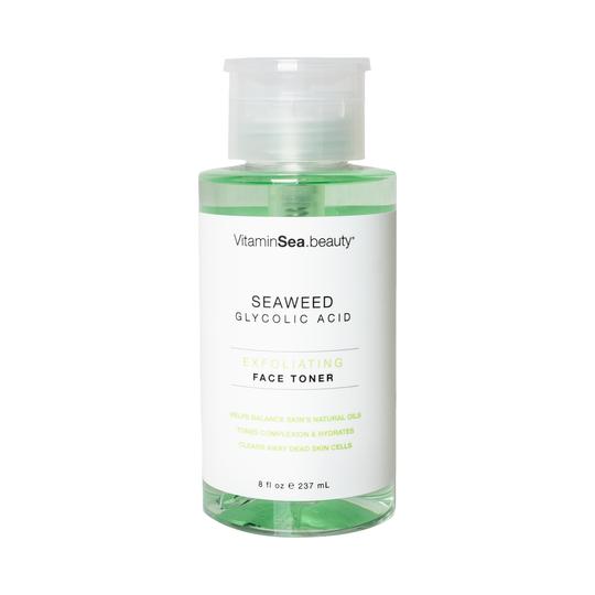 Vitamins and Sea Beauty Exfoliating Face Toner with Glycolic Acid and Seaweed (237ml)