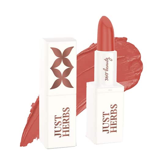 Just Herbs Ayurvedic Creamy Matte Lipstick - 09 Peachy Coral (4.2g)