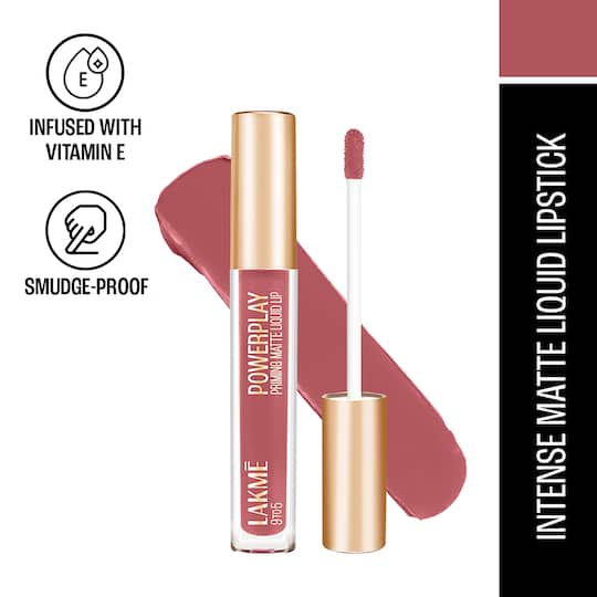 Lakme 9 To 5 Powerplay Priming Matte Liquid Lip - Pink Valentine (4.2 ml)