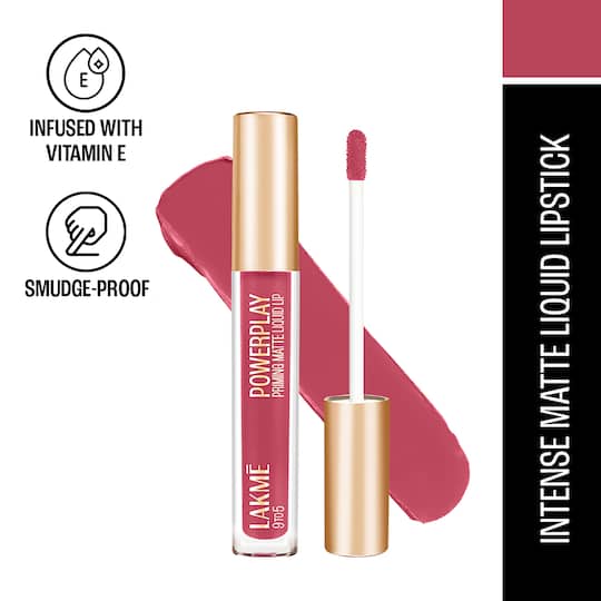 Lakme 9 To 5 Powerplay Priming Matte Liquid Lip - Mystic Nude (4.2 ml)