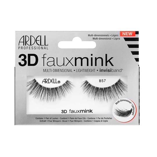 Ardell 3D Faux Mink Eyelashes 857 Black - 67453 (1 Pair)