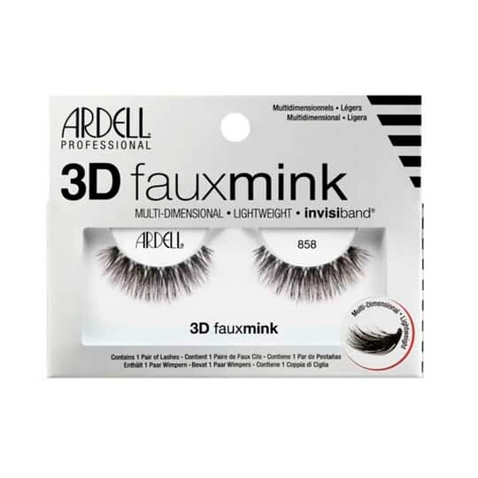 Ardell 3D Faux Mink Eyelashes 858 Black - 70481 (1 Pair)