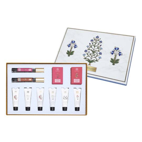 Forest Essentials Luxurious Trial Sized Skin & Hair Care Selection Gift Box (10Pcs)