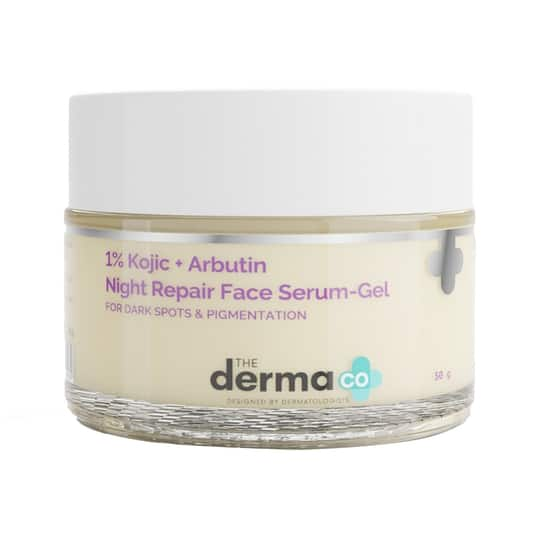 The Derma Co 1% Kojic + Arbutin Night Repair Face Serum (50g)