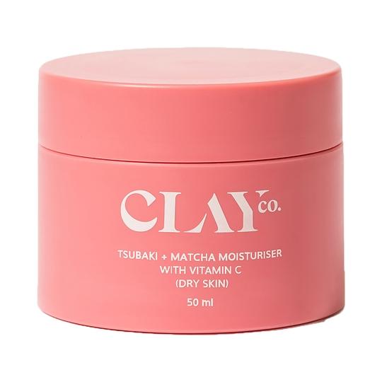 ClayCo Tsubaki + Matcha Moisturiser with Vitamin C For Dry Skin (50ml)