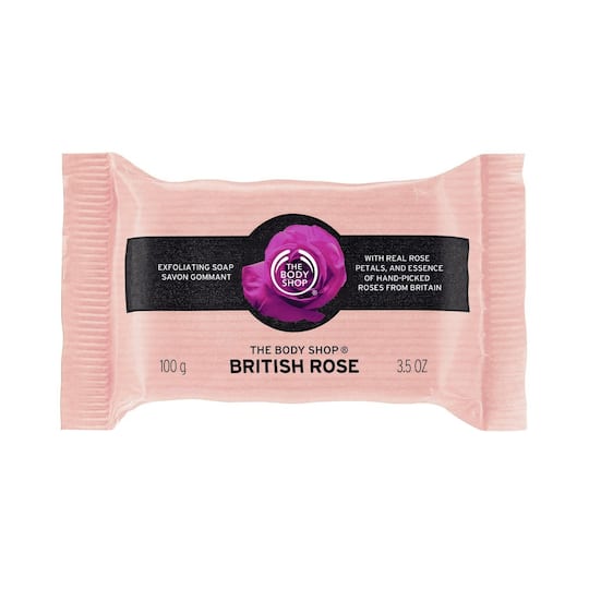 The Body Shop British Rose Exfoliating Soap (100g)