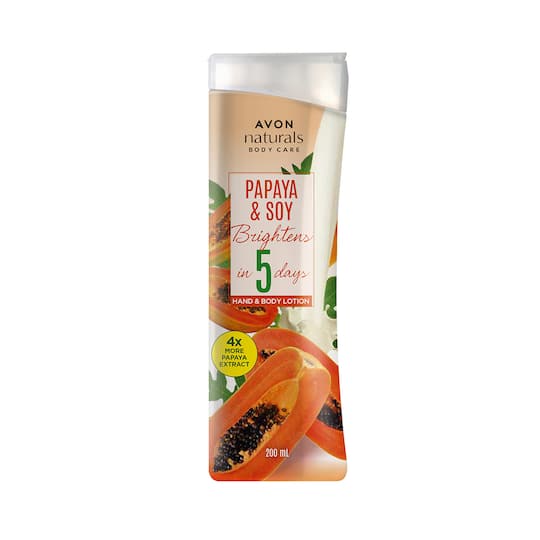 Avon Naturals Papaya & Soy Milk Hand & Body Lotion (200ml)