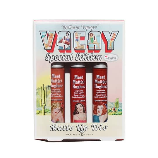 theBalm Cosmetics Voyage Vacay Trio Meet Matte Hughes Liquid Lipstick - (3Pcs)