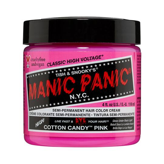 Manic Panic Classic High Voltage Semi Permanent Hair Color Cream - Cotton Candy (118ml)