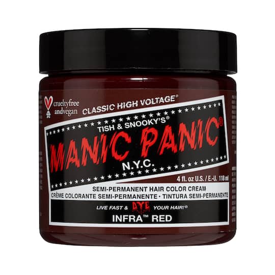 Manic Panic Classic High Voltage Semi Permanent Hair Color Cream - Infra Red (118ml)
