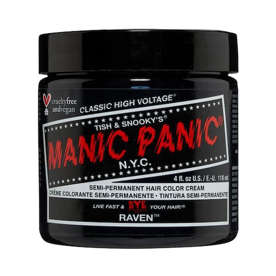 Manic Panic Classic High Voltage Semi Permanent Hair Color Cream - Raven (118ml)