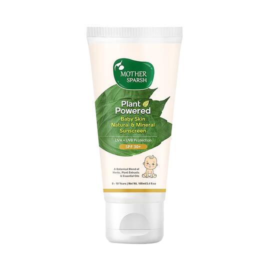Mother Sparsh Plant Powered Baby Skin Sunscreen Lotion SPF 30+ (100ml)