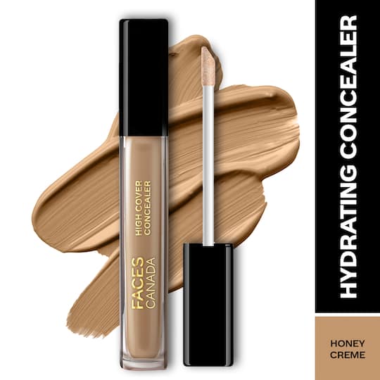 Faces Canada High Cover Concealer - Honey Creme 02, Blends Easily, Natural Finish (4 ml)