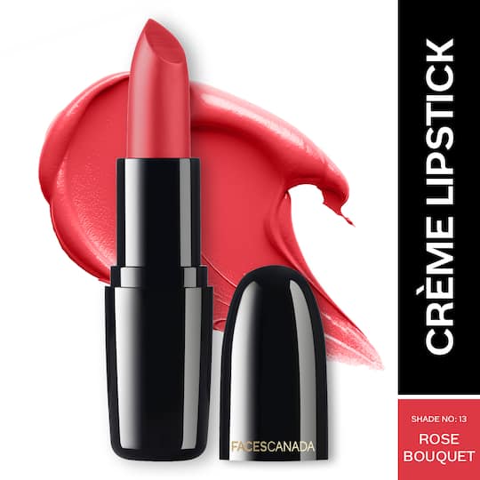 Faces Canada Weightless Creme Finish Lipstick, Creamy Finish, Hydrated Lips - Rose Bouquet 13 (4 g)