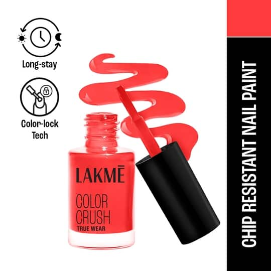 Lakme True Wear Color Crush Nail Polish Long Lasting & Vibrant Nail Paint 501 (6 ml)