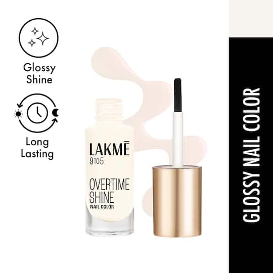 Lakme 9to5 P+G Nail - Marble White (6 ml)
