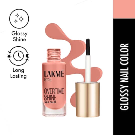 Lakme 9to5 P+G Nail - Candy Peach (6 ml)