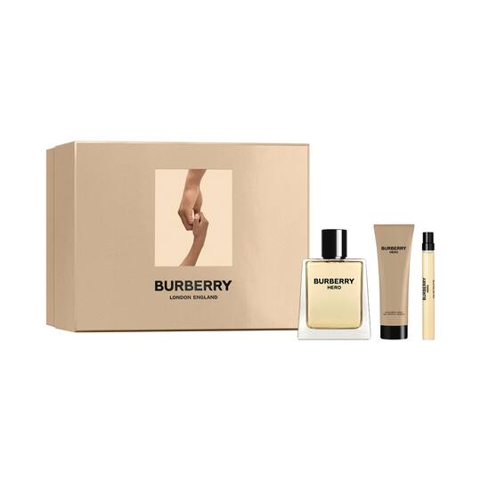 Burberry Mini & Large Hero Eau De Toilette With Shower Gel Set - (3Pcs)