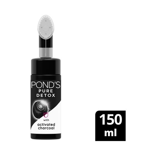 Pond's Pure Detox Foaming Brush Facewash With Activated Charcoal (150ml)