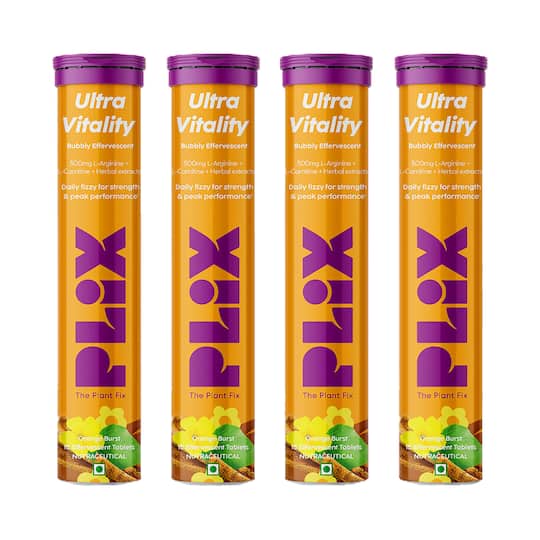 Plix Ultra Vitality Effervescent Tablets Orange Burst (60 Tablets)