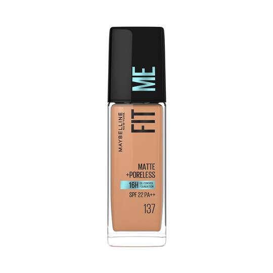 Maybelline New York Fit Me Matte + Poreless Liquid Foundation SPF 22 - 137 Golden Tan (30ml)