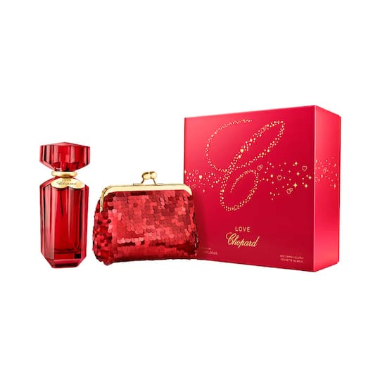 Chopard Love Eau De Parfum with Red Glitter Clutch Gift Set (2Pcs)