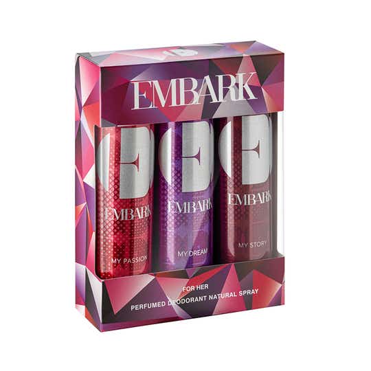 EMBARK Perfumed Deodorant Natural Spray For Her (3Pcs)