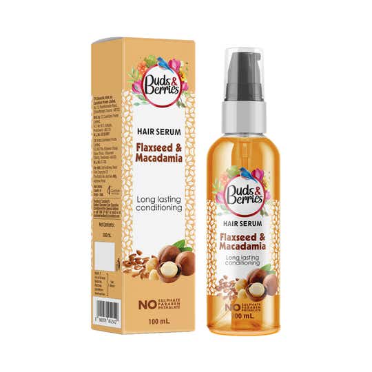 Buds & Berries Flaxseed And Macadamia Hair Serum (100ml)